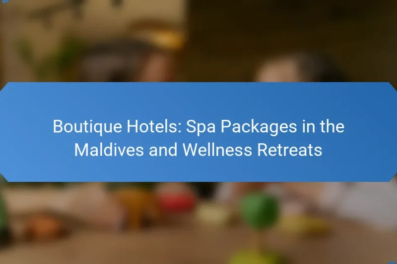 Boutique Hotels: Spa Packages in the Maldives and Wellness Retreats