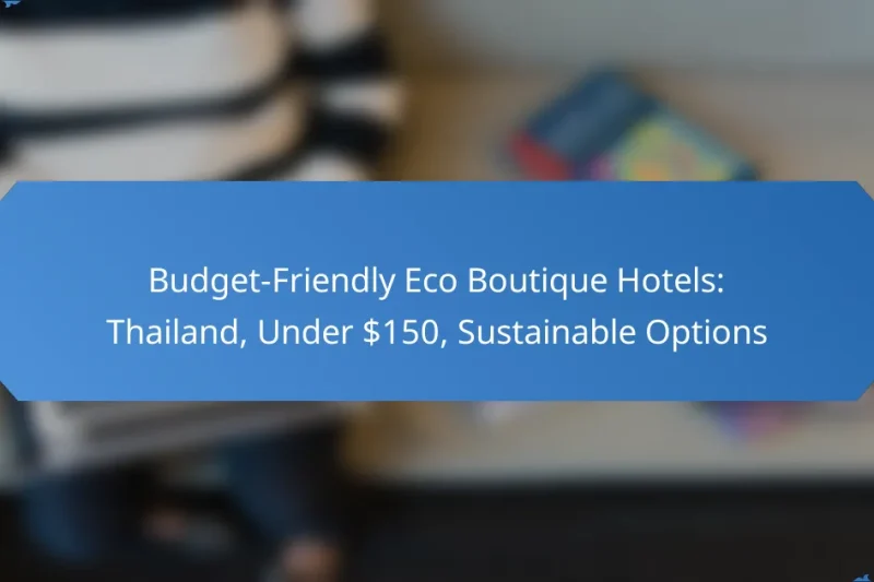 Budget-Friendly Eco Boutique Hotels: Thailand, Under $150, Sustainable Options